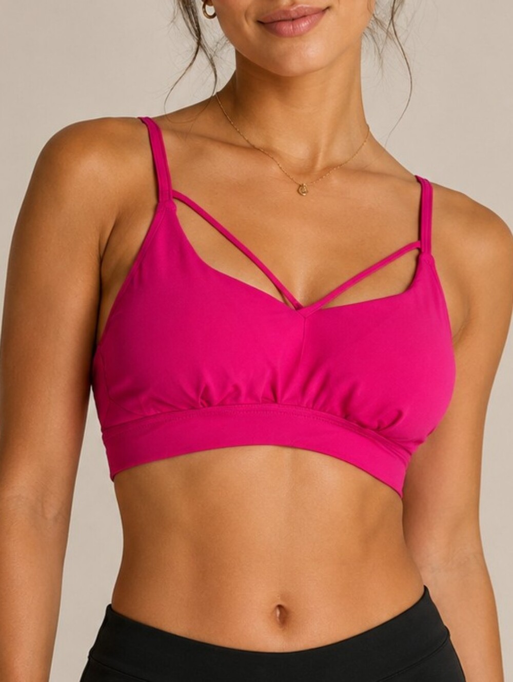 Strappy Bralette - Hot Pink